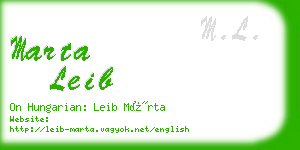 marta leib business card